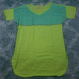 Victoria's Secret Yellow Green Nightgown Sleep Tee XSmall